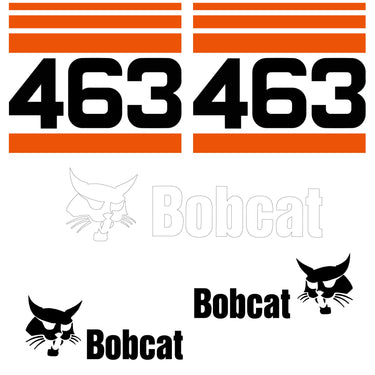 FITS 463 BOBCAT SKID STEER REPLACEMENT DECAL STICKER - OUTDOOR DURABLE LAMINATE